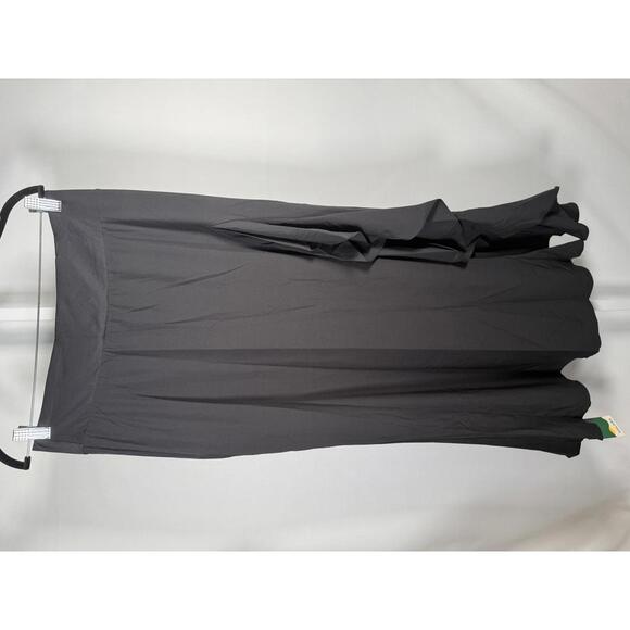 NWT Halara Breezeful High Waist Asymmetric Ruffle Hem 2-in-1 Maxi Skirt Black L - Picture 2 of 10